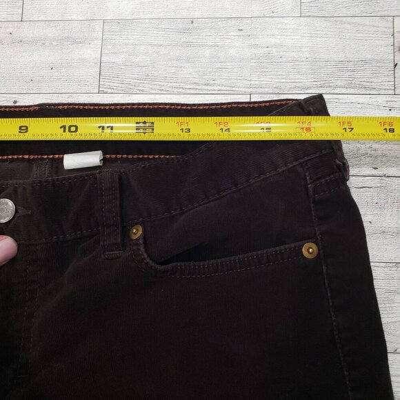 VTG J.Crew Corduroy Pants Womens 10R Boho Hippie Retro Country Western Y2K Choco - Picture 8 of 11